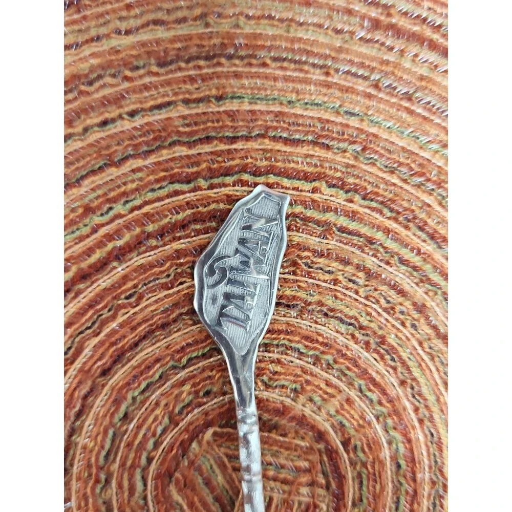 Vintage Silverplate Souvenir Spoon From Taiwan Mid-Century Scalloped Edge